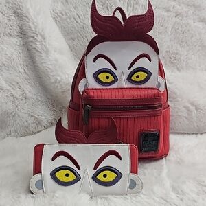 Loungefly Red and Black Striped Interior Backpack